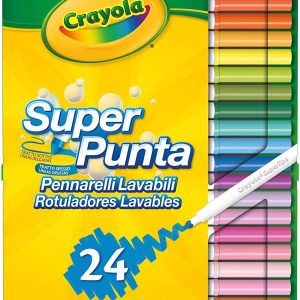 24 ROTULADORES SUPER PUNTA LAVABLES