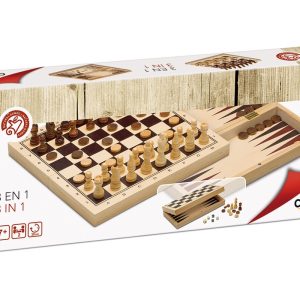 3 EN 1 AJEDREZ - DAMAS - BACKGAMMON