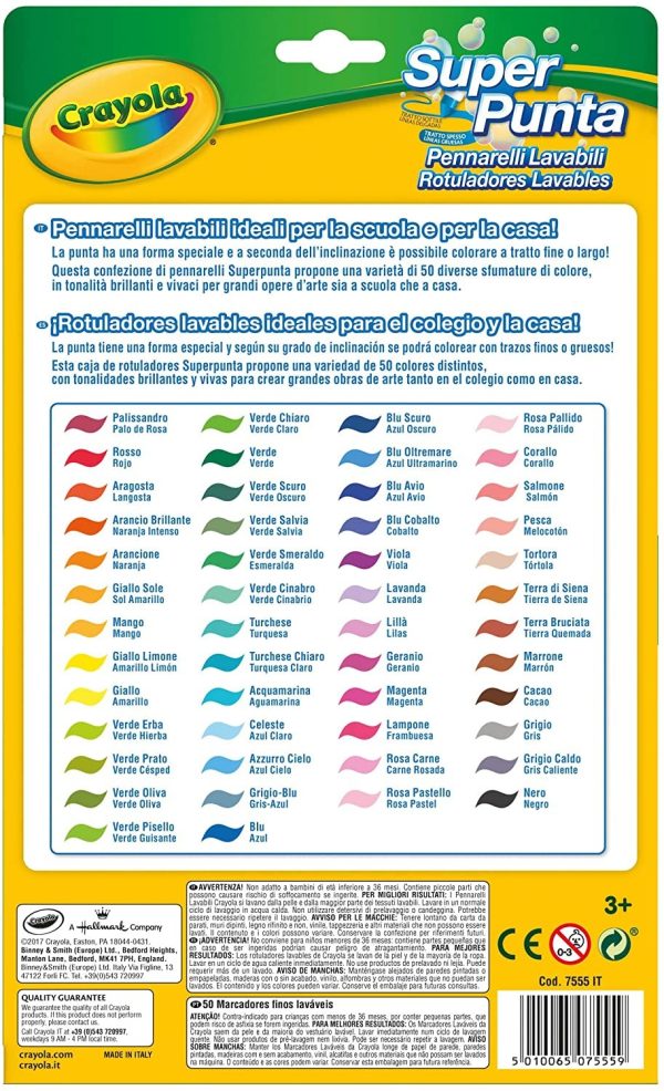 50 ROTULADORES SUPER PUNTA LAVABLES CRAYOLA - Image 4