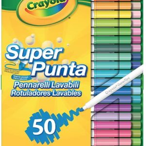 50 ROTULADORES SUPER PUNTA LAVABLES CRAYOLA