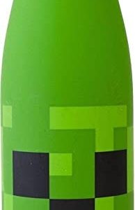 BOTELLA ALUMINIO CREEPER FACE MINECRAFT VERDE