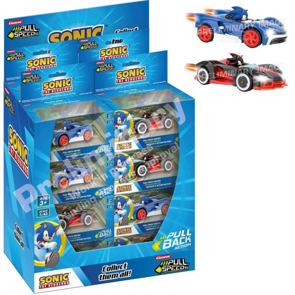 COCHE PULL & BACK TEAM SONIC RACING 1:43 (SURTIDOS)
