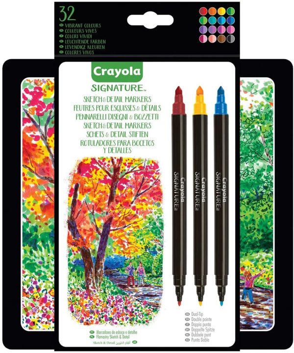 CRAYOLA SIGNATURE - 16 ROTULADORES DOBLE PUNTA PARA BOCETOS Y DETALLES - Image 2