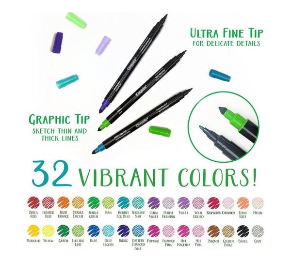 CRAYOLA SIGNATURE - 16 ROTULADORES DOBLE PUNTA PARA BOCETOS Y DETALLES - Image 4