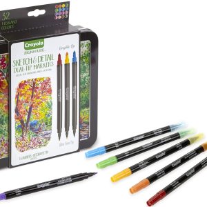 CRAYOLA SIGNATURE - 16 ROTULADORES DOBLE PUNTA PARA BOCETOS Y DETALLES