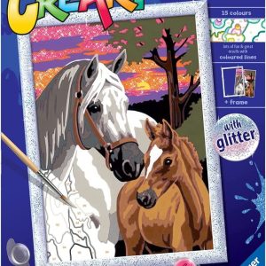 CREART SERIE D - CABALLOS AL ATARDECER