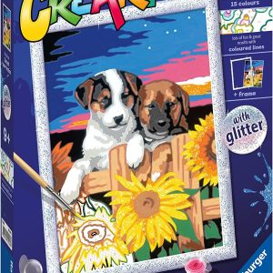 CREART SERIE D CLASSIC - CACHORROS CON GIRASOLES