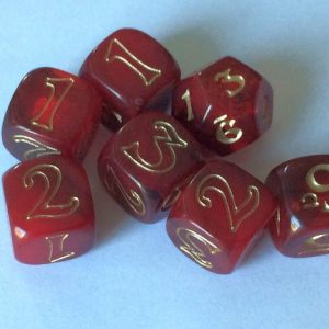 DADOS ANILLO UNICO COLOR ROJO