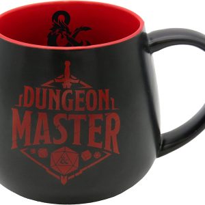 D&D TAZA CON FIGURITA DADO 3D EN SU INTERIOR