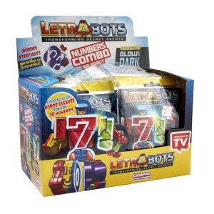 DISPLAY 10 LETRABOTS NUMBERS COMBO GLOW IN THE DARK