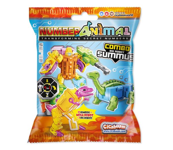 DISPLAY 10 NUMERANIMAL COMBO MEGA ROBOT SAURUS - Image 2