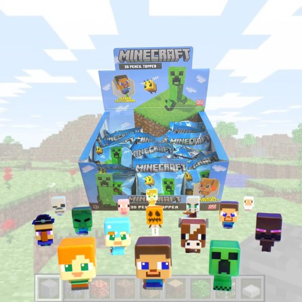 DISPLAY 16 SOBRES MINECRAFT 3D PENCIL TOPPER - Image 2