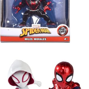 FIGURA DE SPIDERMAN, MILES MORALES O GHOST SPIDER METAL 7 CM