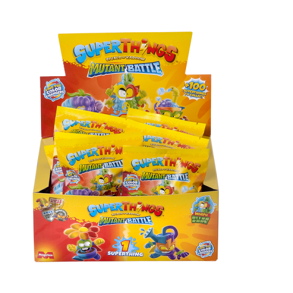 DISPLAY 25 SOBRES SUPERTHINGS MUTANT BATTLE S.12