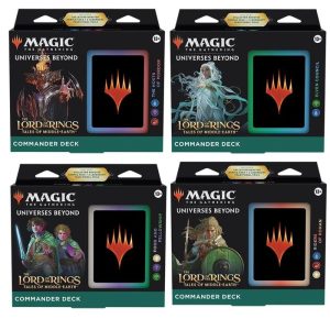 DISPLAY 4 MAZOS COMMANDER MAGIC EL SEÑOR DE LOS ANILLOS