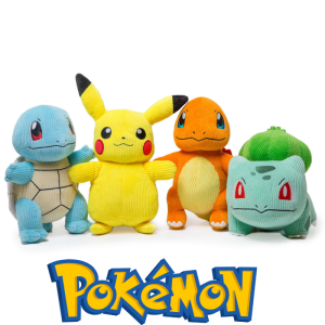 DISPLAY 6 PELUCHES POKEMON DE PANA 21CM OFICIAL
