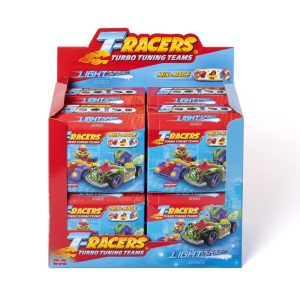 DISPLAY 8 T-RACERS LIGHT SPEED CAR & RACER