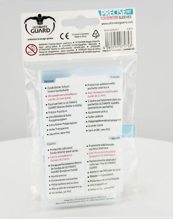 FUNDA STANDAR PRECISE FIT SLEEVES REUTILIZABLE 64x89 MM 100U. - Image 2