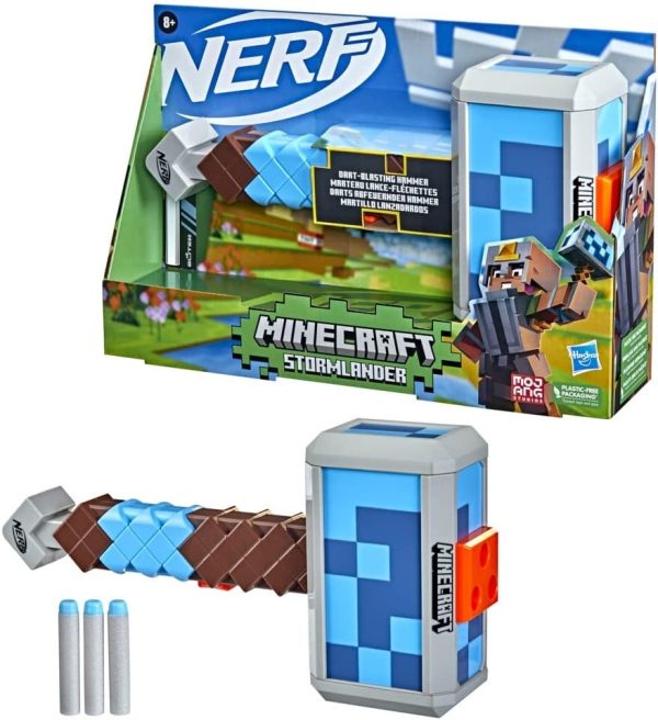 NERF MINECRAFT STORMLANDER - MARTILLO LANZADARDOS