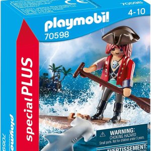 PIRATA CON BALSA Y TIBURON MARTILLO