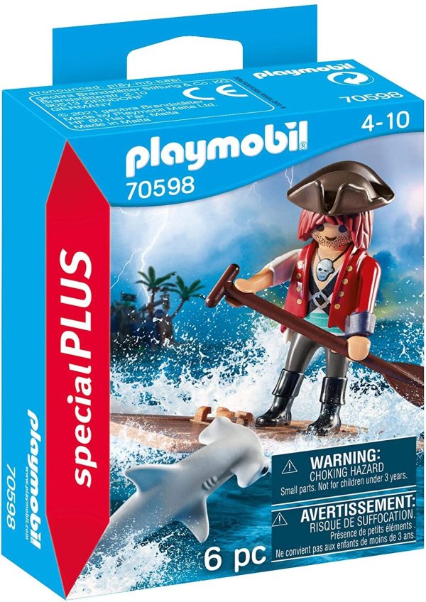 PIRATA CON BALSA Y TIBURON MARTILLO