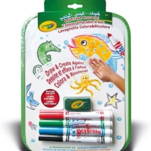 PIZARRA 4 ROTULADORES DRY-ERASE LAVABLES Y BORRADOR