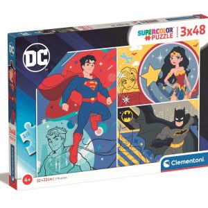 PUZZLE 3x48 PZAS SUPER COLOR DC COMICS