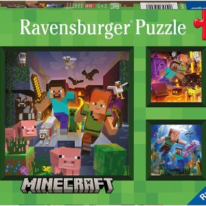 PUZZLE MINECRAFT 3X49 PIEZAS BIOMES