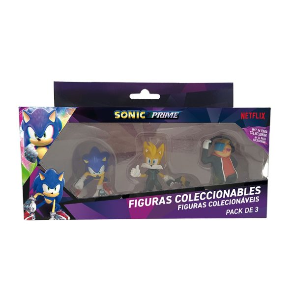 SONIC FIGURA PACK DE 3 SDO, 6'5CM