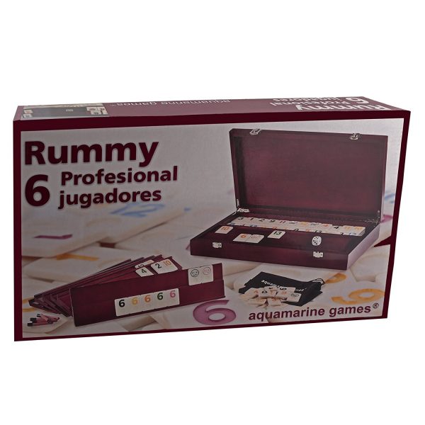 RUMMY PROFESIONAL 6 JUGADORES (ESTUCHE DE MADERA) - Image 3