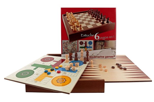 SEIS JUEGOS EN UNO: PARCHIS, OCA, AJEDREZ, ESCALERA, DAMAS y BACKGAMON - Image 2