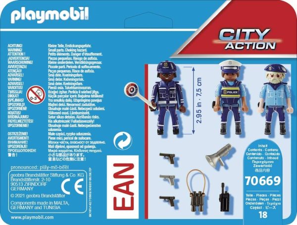 SET 3 FIGURAS POLICIA PLAYMOBIL - Image 3