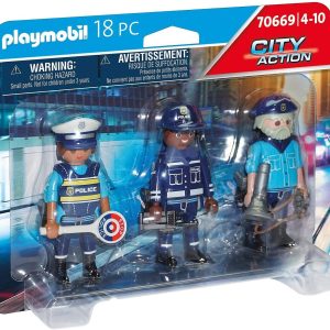 SET 3 FIGURAS POLICIA PLAYMOBIL
