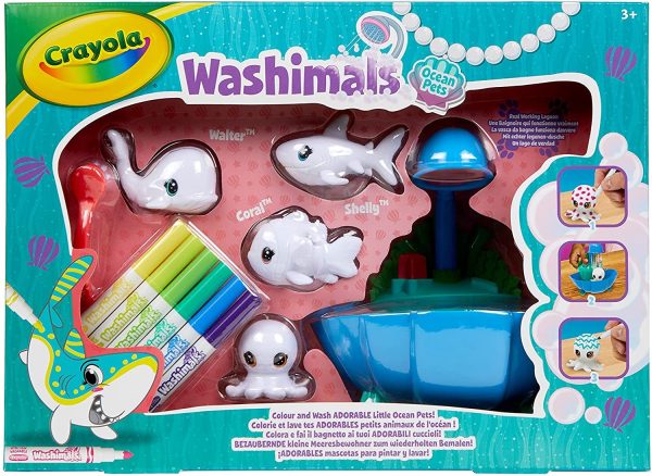 WASHIMALS OCEAN PETS SET ARRECIFE Y 4 ANIMALES MARINOS - Image 2