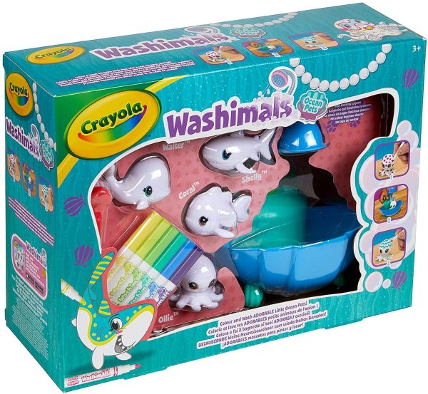 WASHIMALS OCEAN PETS SET ARRECIFE Y 4 ANIMALES MARINOS - Image 3